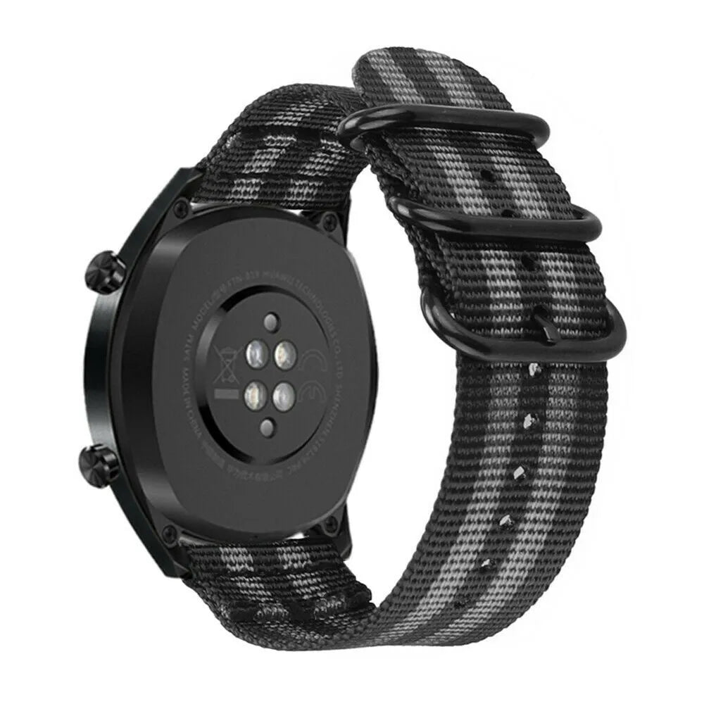 Amazfit GTR Mini nylon gesp band (zwart/grijs)