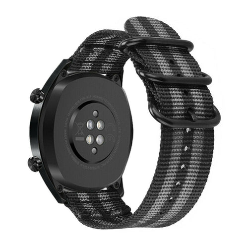 Withings Steel HR - 40mm nylon gesp band (zwart/grijs)