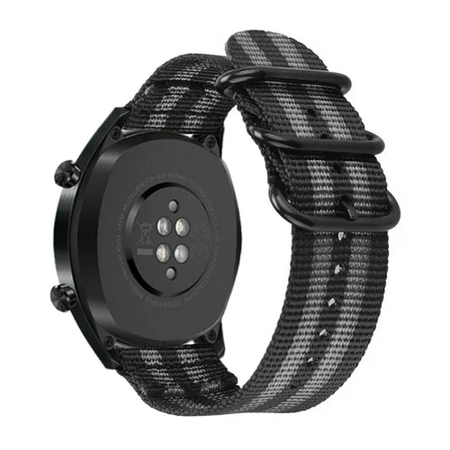 Suunto 9 Peak nylon gesp bandje (zwart/grijs)