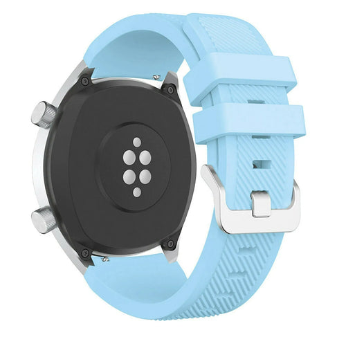 Twill Silicone Strap, on a watch, 3/4 rear view
