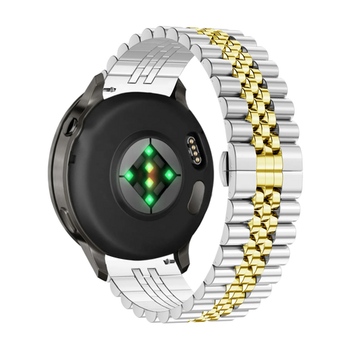 Bandz Garmin Forerunner 255s Steel Strap 'Jubilee' (Silver/Gold)