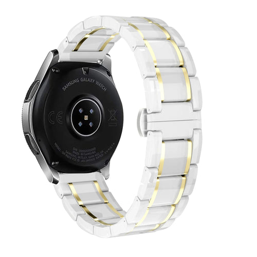 Amazfit GTS 4 Ceramic Steel Strap (White/Gold)