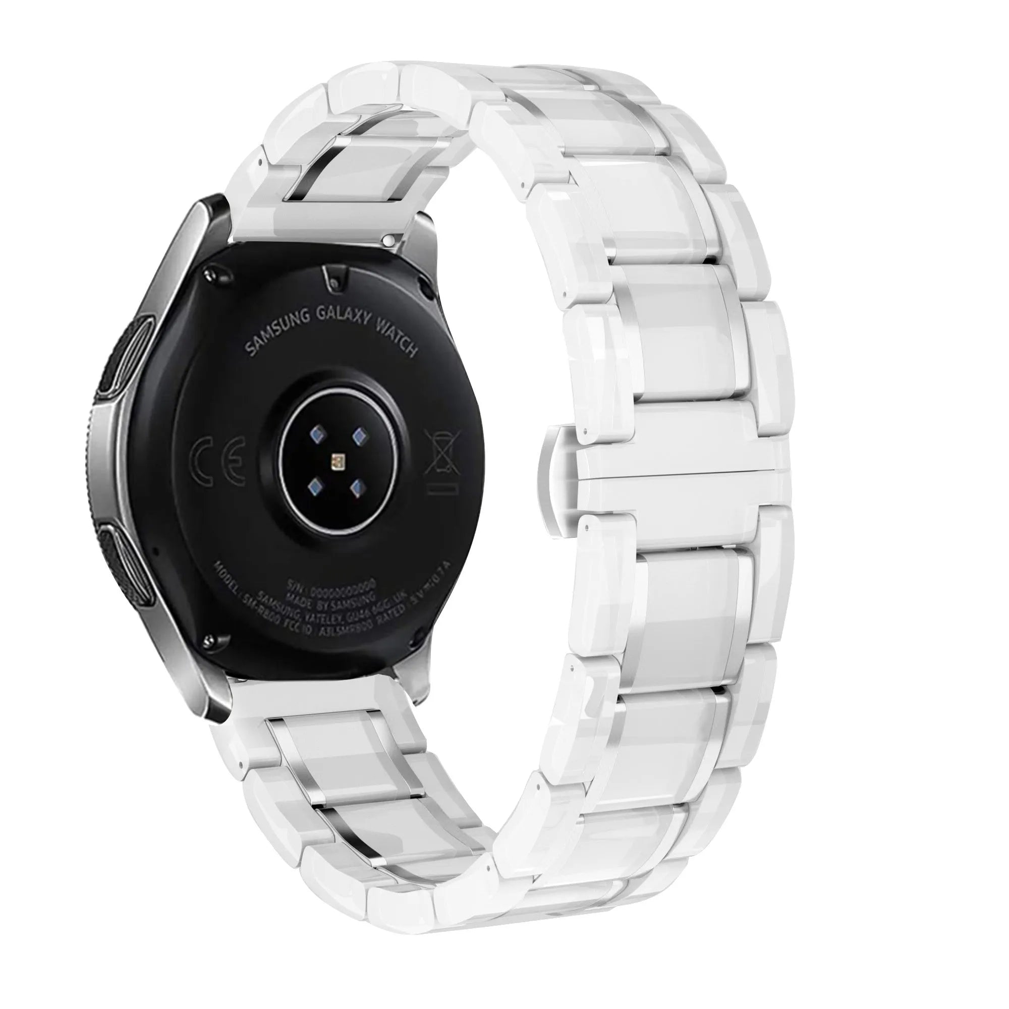 Amazfit GTR Mini keramiek stalen band (wit/zilver)