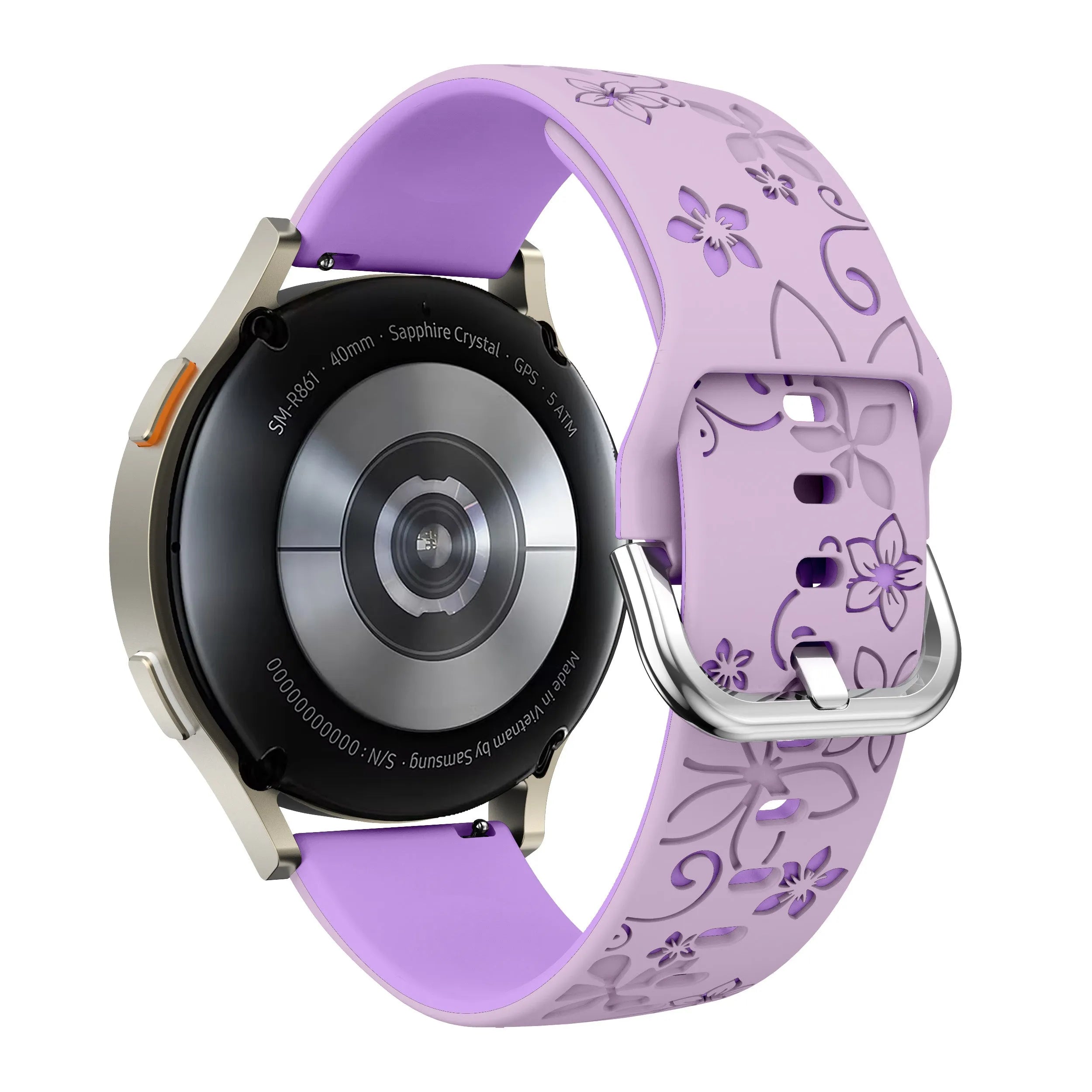 Oppo Watch X2 Mini Flower siliconen band (lavendel/paars)