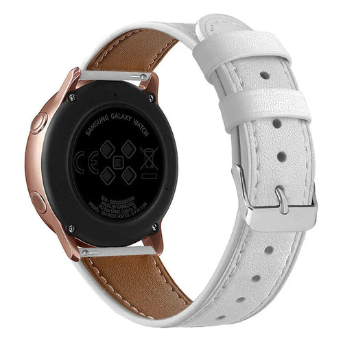 Amazfit Active 2 modern leren band (wit)
