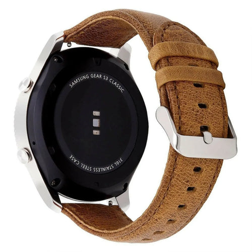 Leather Strap, on a watch, 3/4 rear view