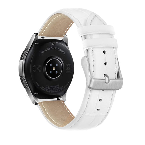 Amazfit GTS 2 leather crocodile grain band (wit)