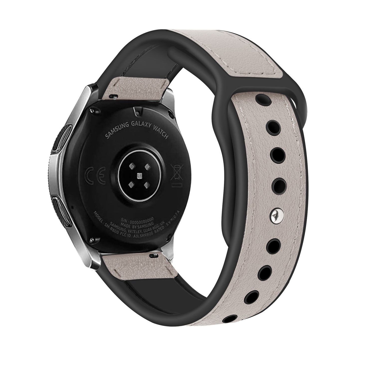 Amazfit Bip 6 leren hybrid bandje (wit)