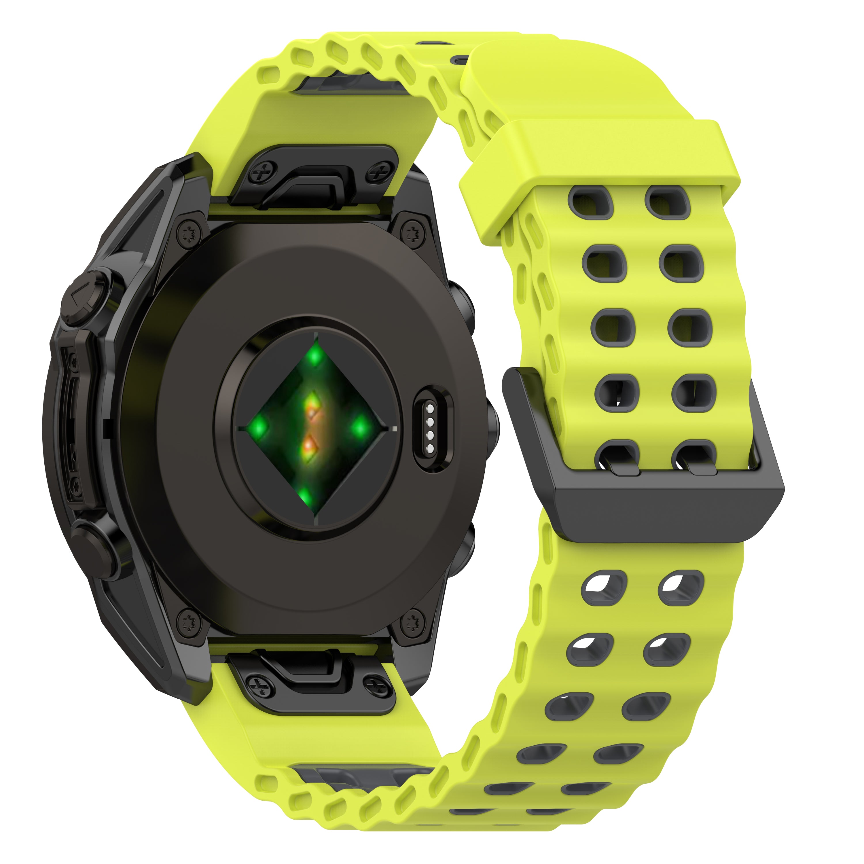 Garmin Tactix 7 Pro wave sport band (Lime/donkergrijs)