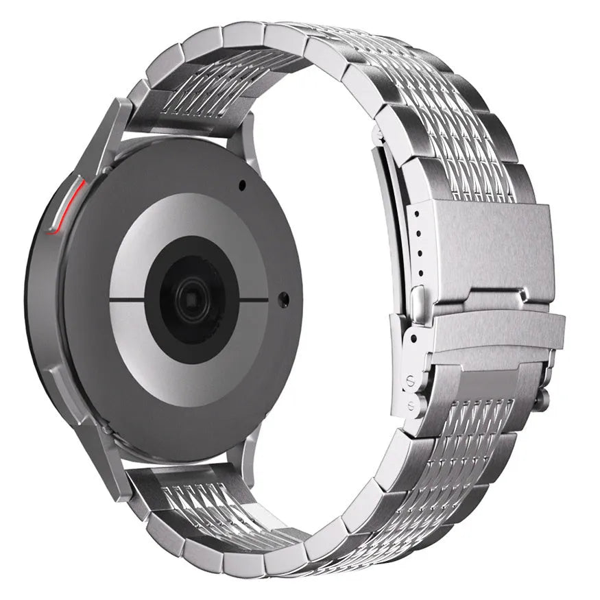 Amazfit Active 2 luxe stalen schakel band (zilver)