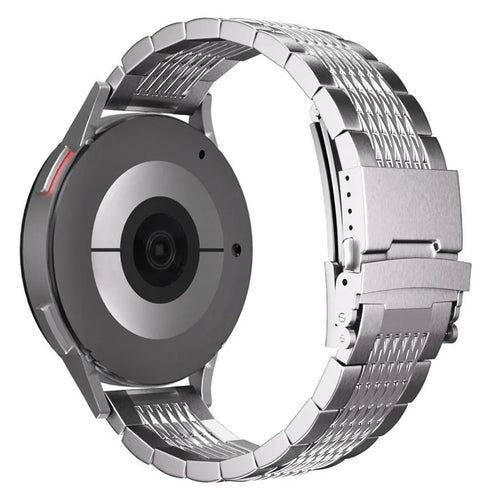 Amazfit Cheetah (Pro) luxe stalen schakel band (zilver)