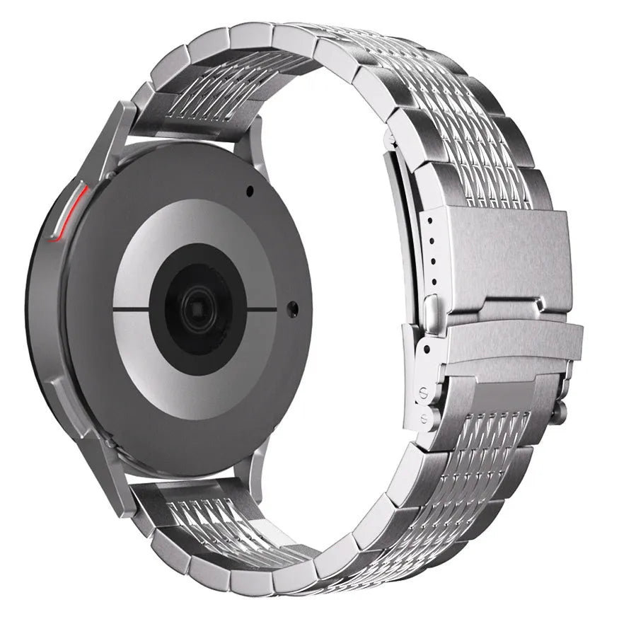 Coros Pace 2 luxe stalen schakel band (zilver)