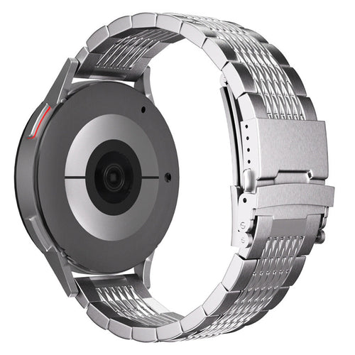 Garmin Venu 4 - 45mm luxe stalen schakel band (zilver)