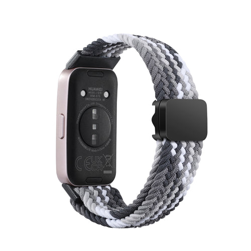 Huawei Band 9 gevlochten bandje (mandala zwart)