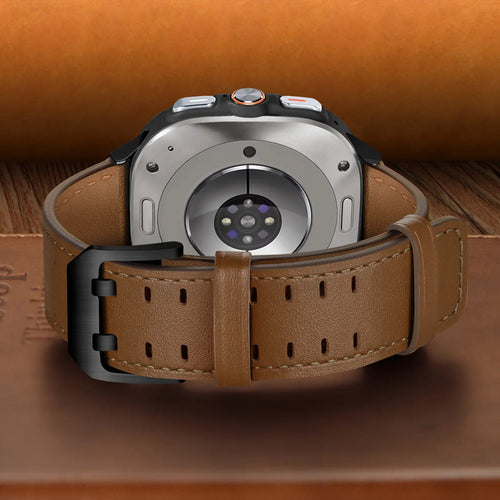 Samsung Galaxy Watch Ultra Double Pin Leather Strap (Brown)