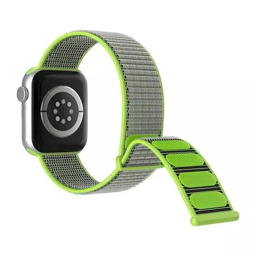 Nylon Loop Strap, fluorescent, on a watch, 3/4 rear view