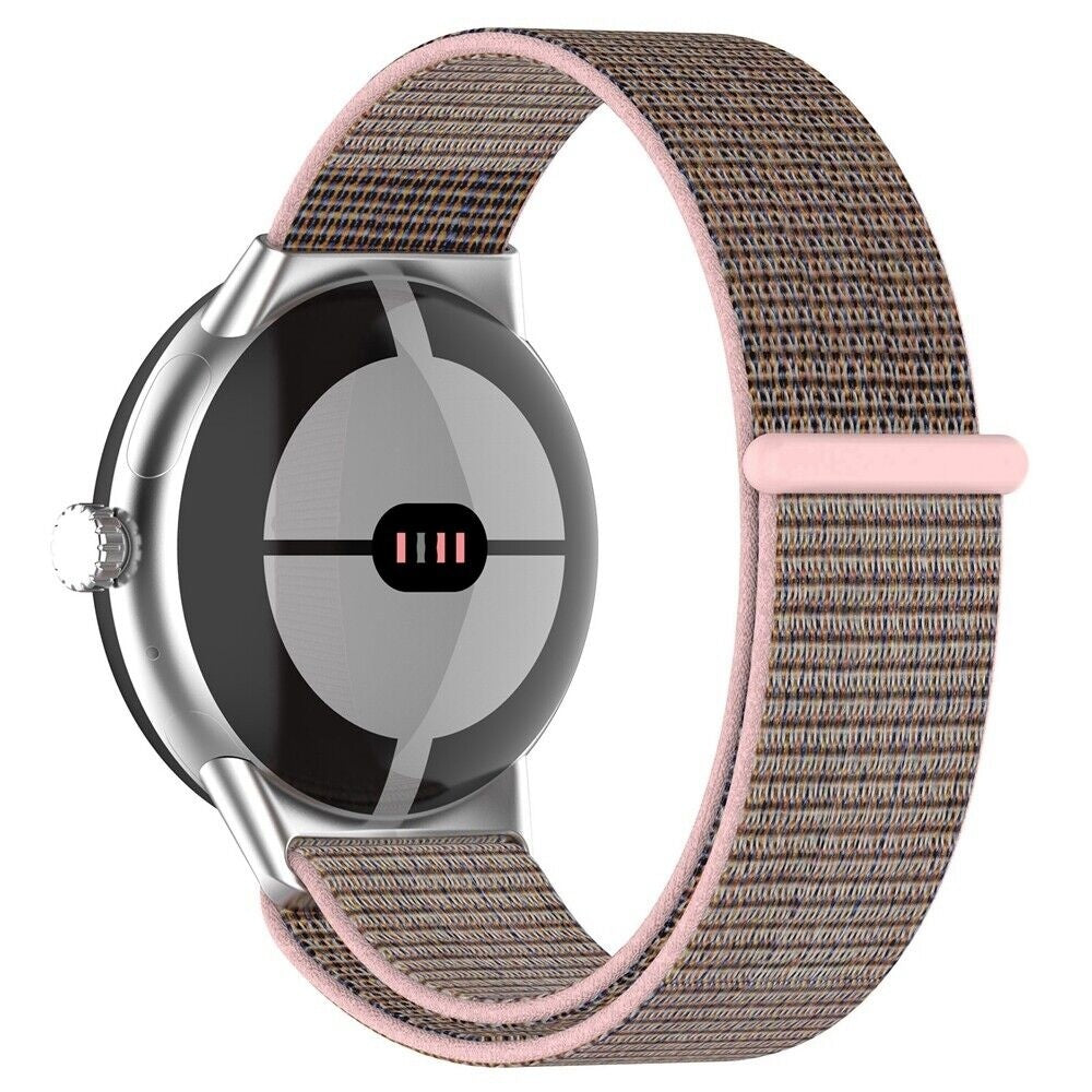 Google Pixel Watch 4 - 41mm nylon bandje (roze)