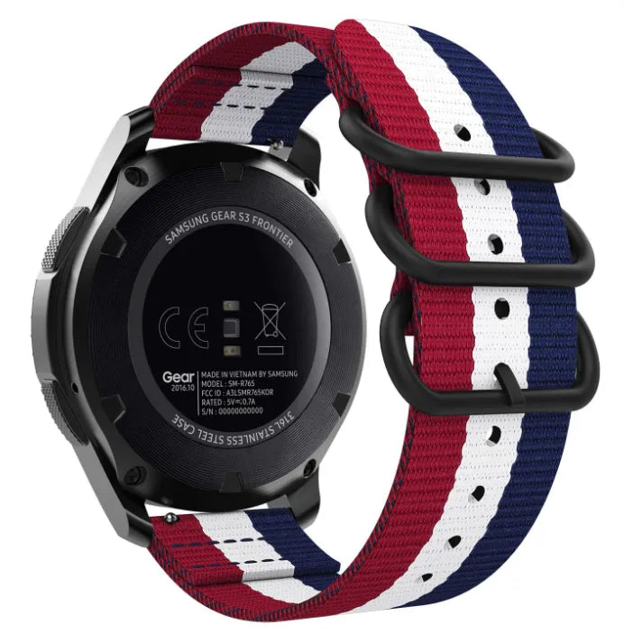 Samsung Galaxy Watch 4 - 40mm nylon gesp band (3-kleurig) 