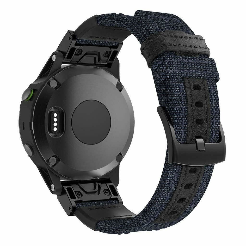 Garmin MARQ nylon hybrid bandje (blauw)