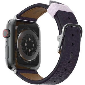 Otterbox Symmetry Cactus Leather, purple, on a watch, 3/4 rear view