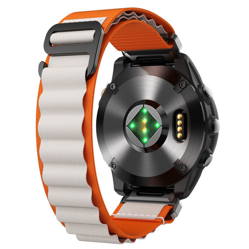 Garmin Fenix 8 - 47mm Alpine Nylon Strap (Orange/Beige)