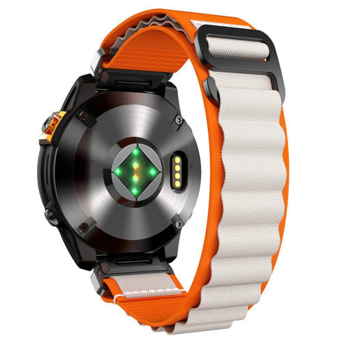 Garmin Instinct Alpine Nylon Strap (Orange/Beige)