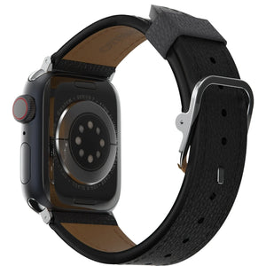 Otterbox Symmetry Cactus Leather, black, on a watch, 3/4 rear view