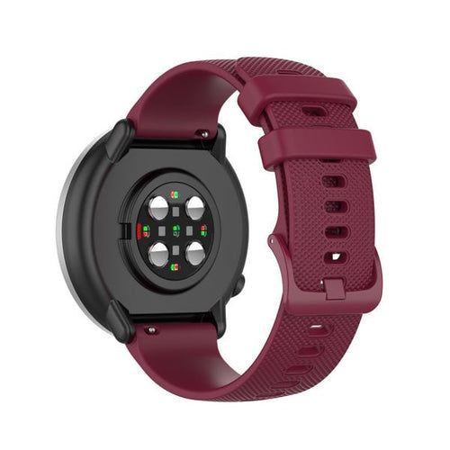 Luxe siliconen horlogeband 20mm - universeel - wijnrood