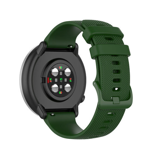 Luxe siliconen horlogeband 20mm - universeel - donkergroen