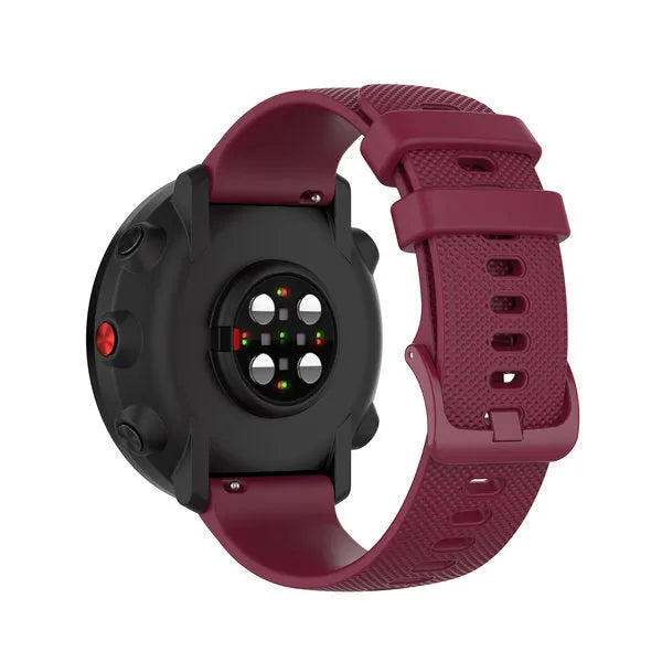Coros Apex 46mm luxe siliconen bandje (wijnrood)