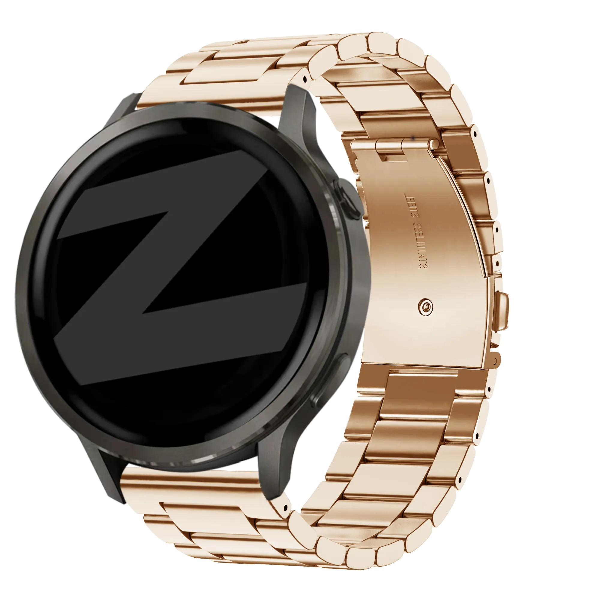 Bandz Garmin Forerunner 70 Steel Strap 'Classic' (Rose Gold)