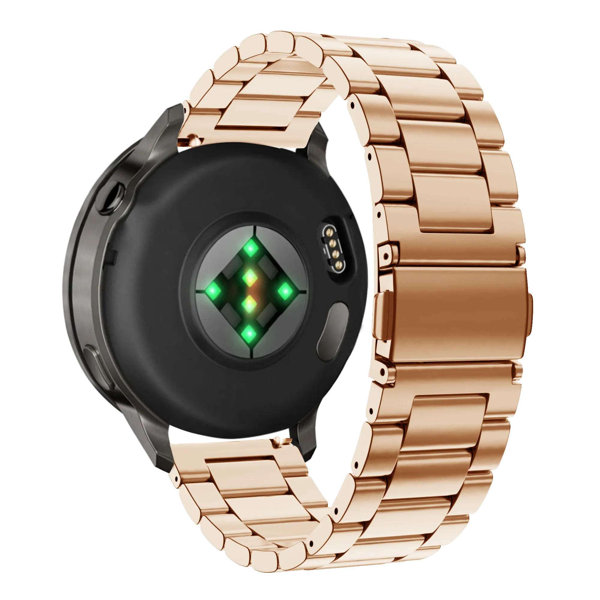 Bandz Garmin Forerunner 70 Steel Strap 'Classic' (Rose Gold)