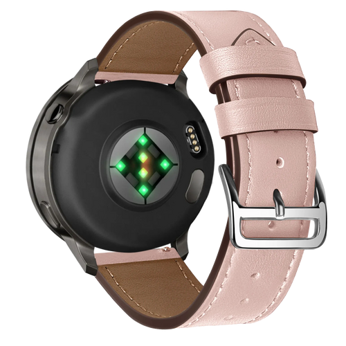 Bandz Garmin Vivomove Luxe lederen band 'Deluxe' (roze)