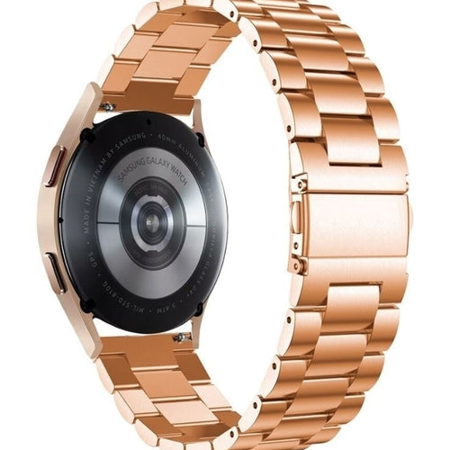 Steel Strap, rose gold, on a watch, 3/4 rear view