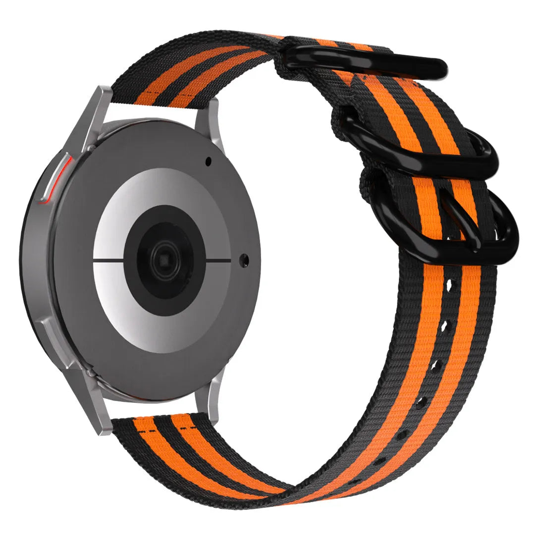 Amazfit GTR Mini nylon gesp band (zwart/oranje)