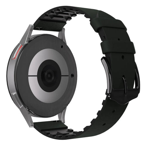 Samsung Galaxy Watch 4 Classic 46mm siliconen / leren bandje (groen)