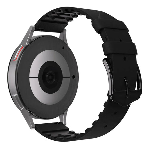 Polar Grit X siliconen / leren bandje (zwart) 
