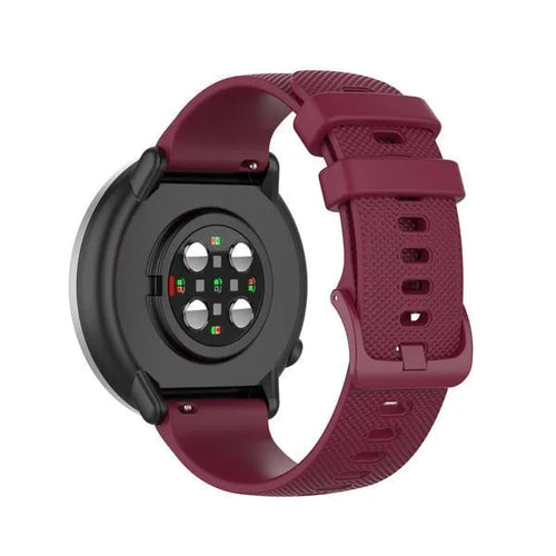 Premium Silicone Strap, on a watch, 3/4 rear view