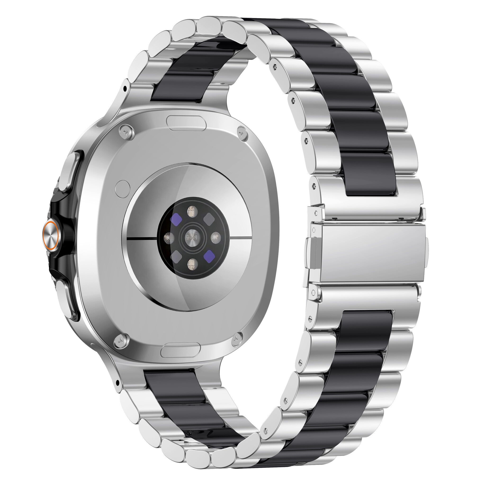 Samsung Galaxy Watch 8 Classic stalen bandje (zilver/zwart)