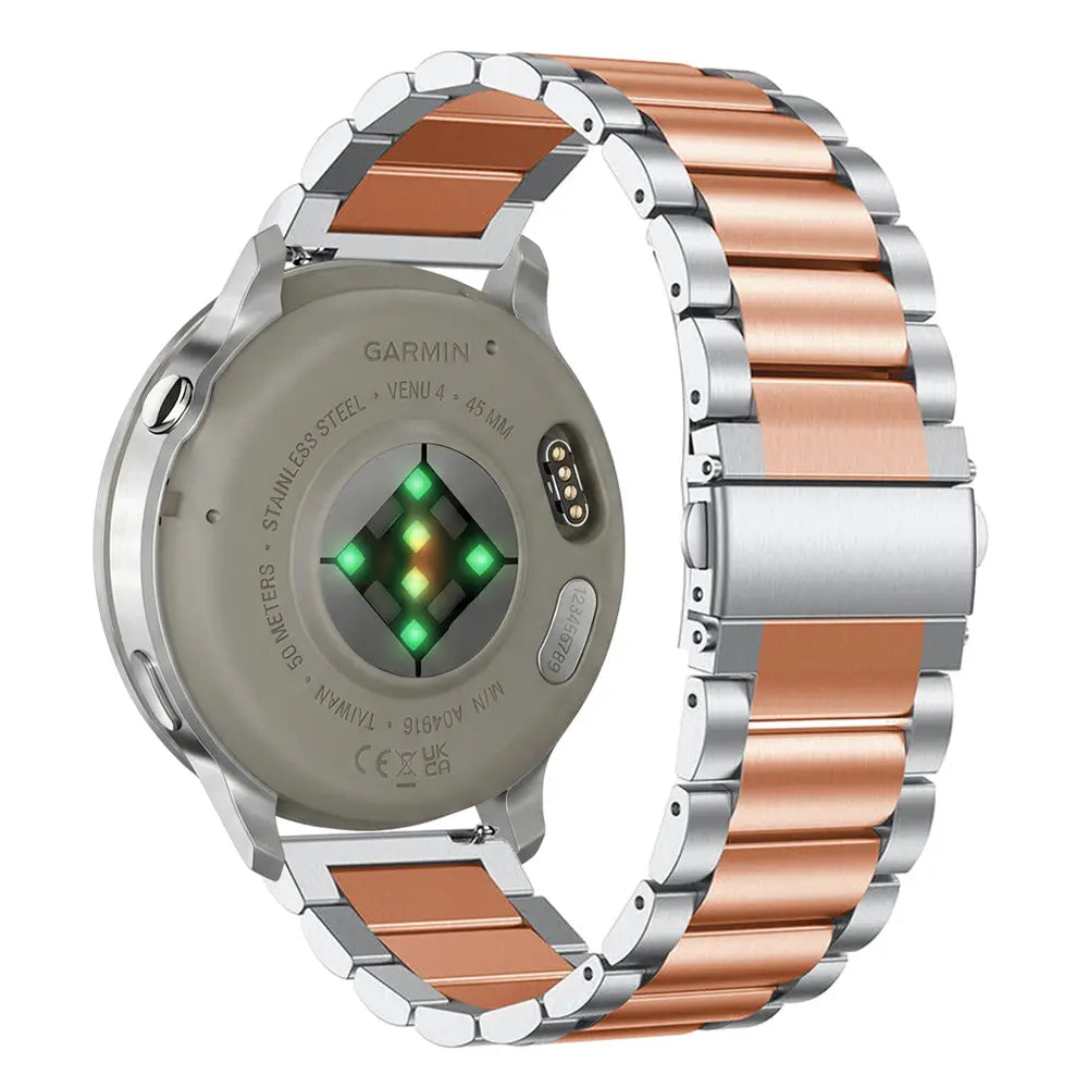 Garmin Forerunner 70 stalen band (zilver/rosé goud)