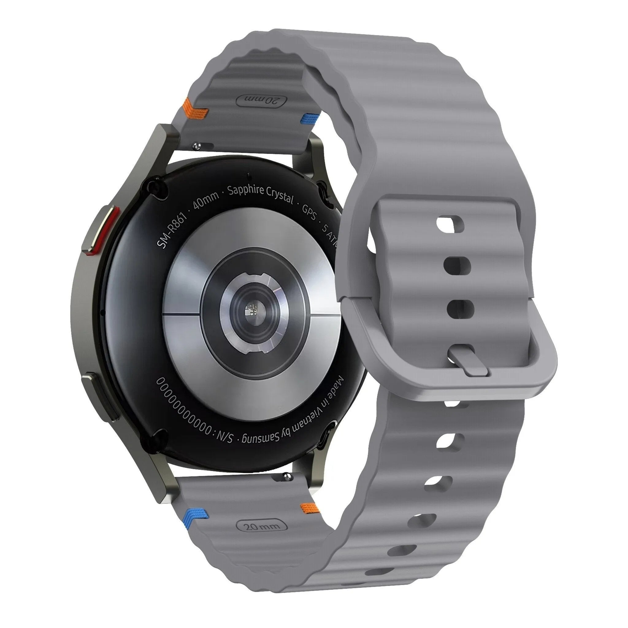 Suunto 9 Peak Pro wave siliconen bandje (donkergrijs)