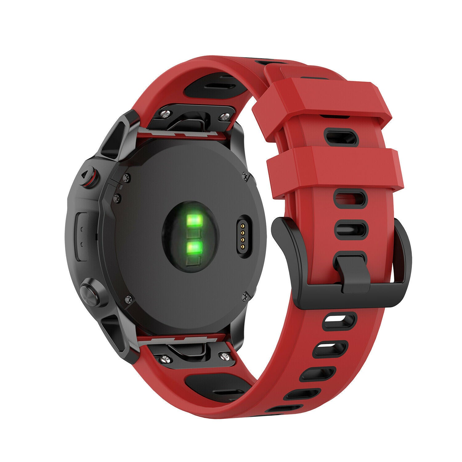 Garmin Fenix 8 Pro - 51mm sport gesp band (rood/zwart)