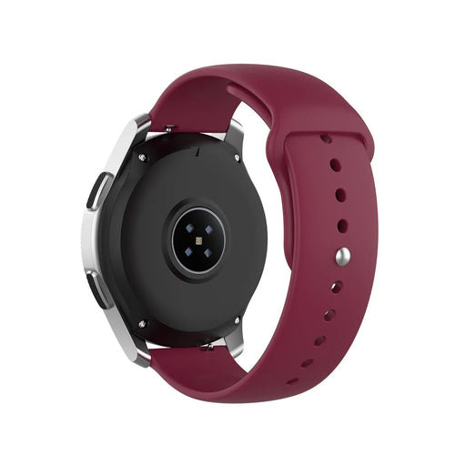 Silicone Sport Strap, on a watch, 3/4 rear view