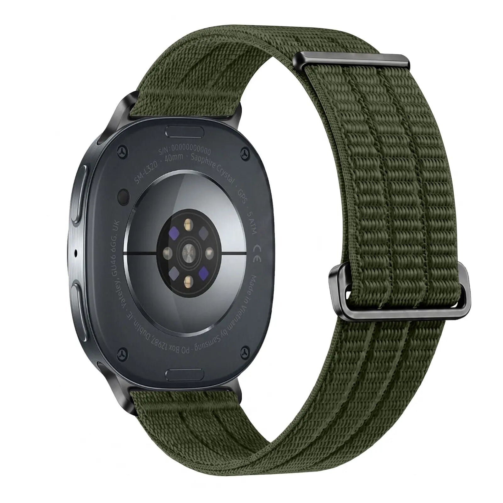 Samsung Galaxy Watch 8 - 40mm nylon air band (donkergroen)