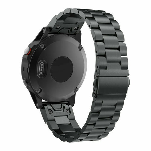 Garmin Quatix 5 / 6 / 7 Steel Strap (Black)