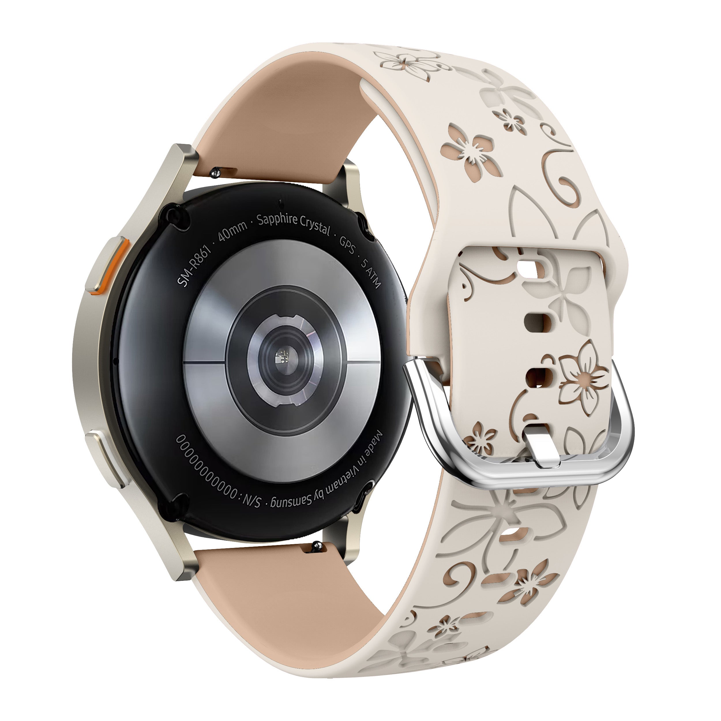 Xiaomi Watch S4 - 41mm Flower siliconen band (sterrenlicht/beige)