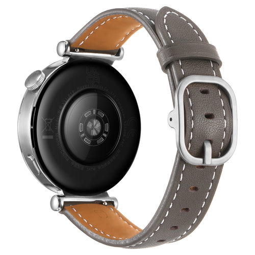 Fossil Gen 5e - 42mm square leren band (taupe)