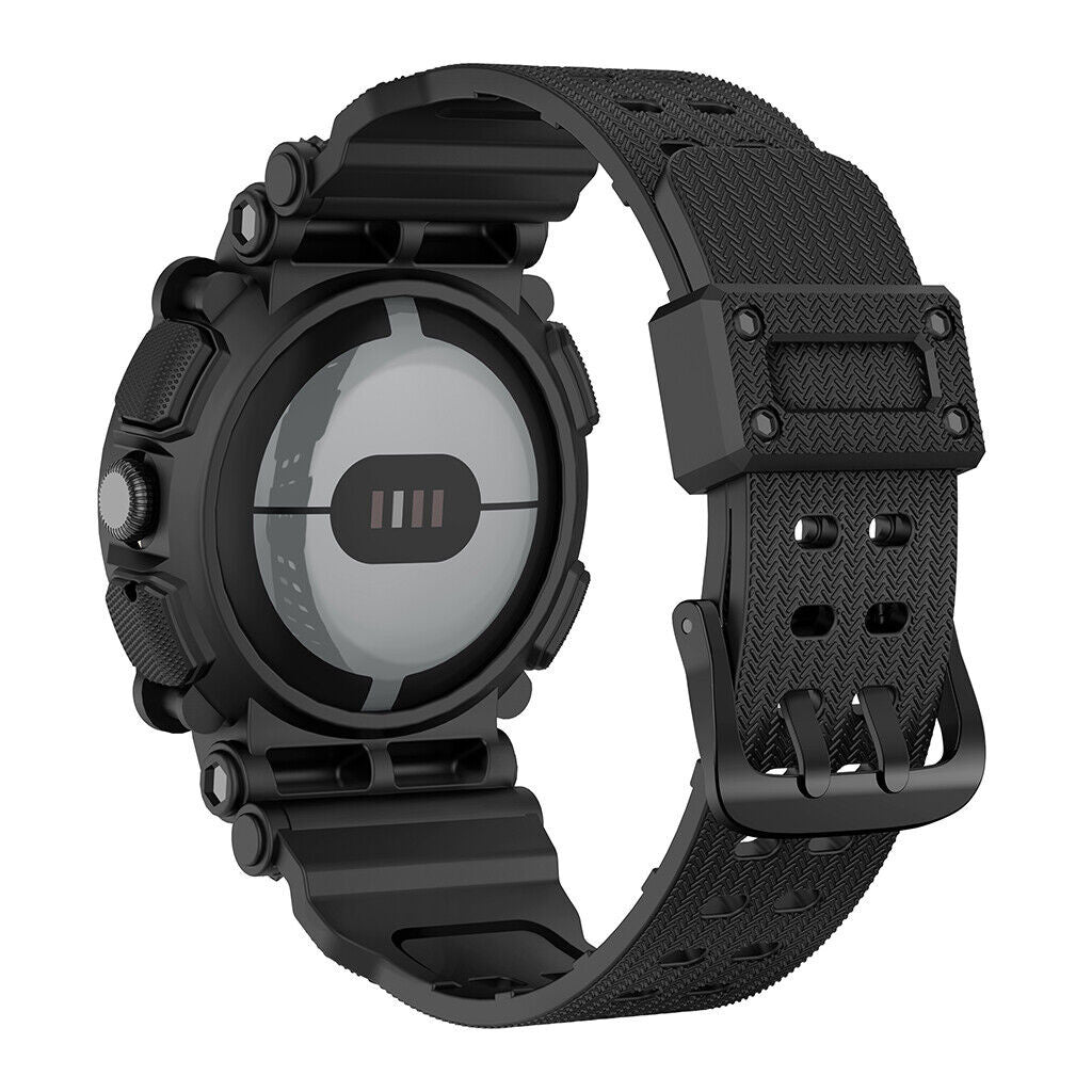 Google Pixel Watch 4 - 41mm TPU bandje met frame (zwart)