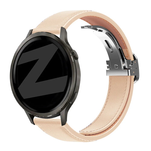 Bandz Actyve Smartwatch 20mm Lederen band 'D-Type' (beige)