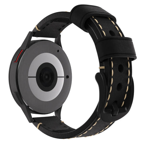 Fossil Gen 6 - 42mm genuine leren band (zwart)